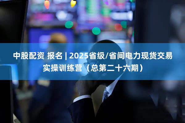 中股配资 报名 | 2025省级/省间电力现货交易实操训练营（总第二十六期）
